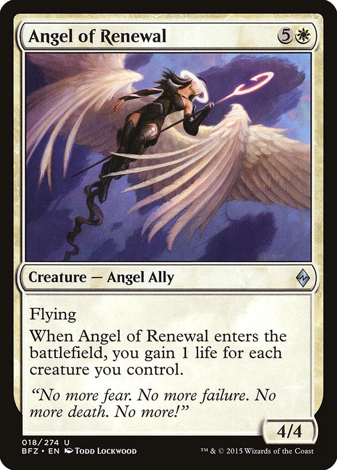 Angel of Renewal [Battle for Zendikar] | PLUS EV GAMES 