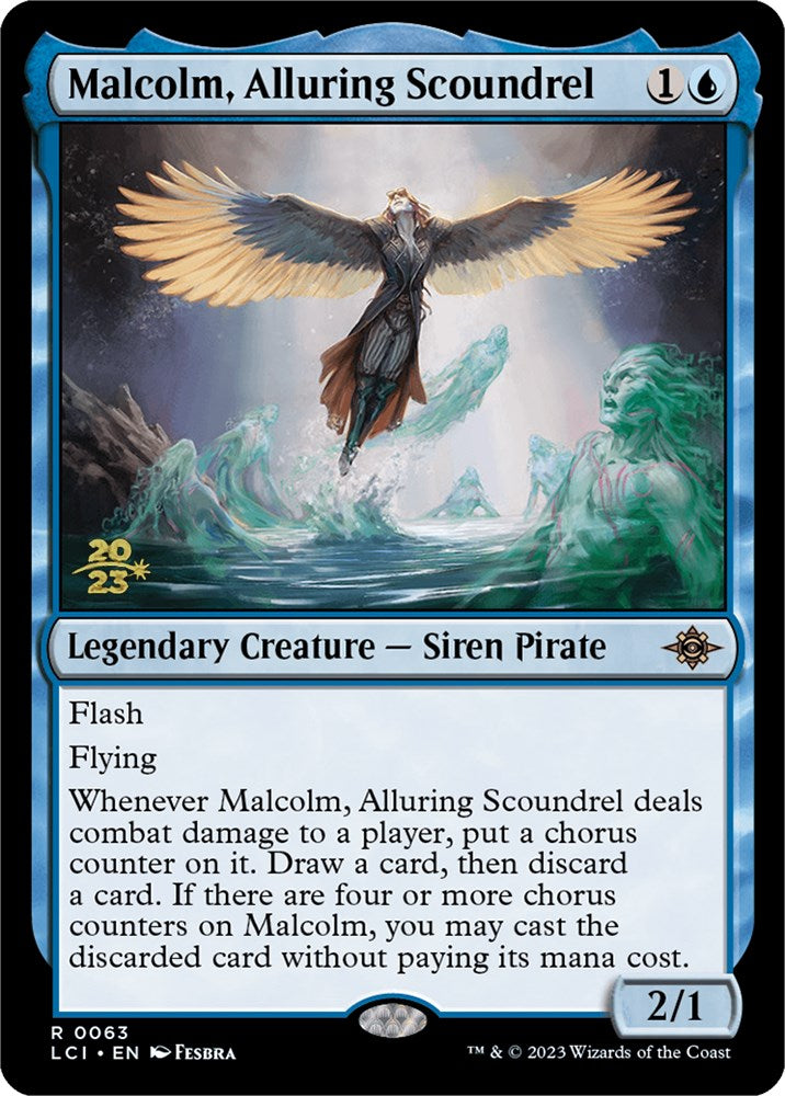 Malcolm, Alluring Scoundrel [The Lost Caverns of Ixalan Prerelease Cards] | PLUS EV GAMES 