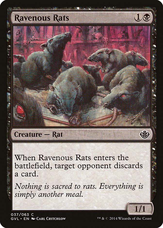 Ravenous Rats (Garruk vs. Liliana) [Duel Decks Anthology] | PLUS EV GAMES 