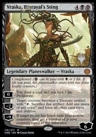 Vraska, Betrayal's Sting (Promo Pack) [Phyrexia: All Will Be One Promos] | PLUS EV GAMES 