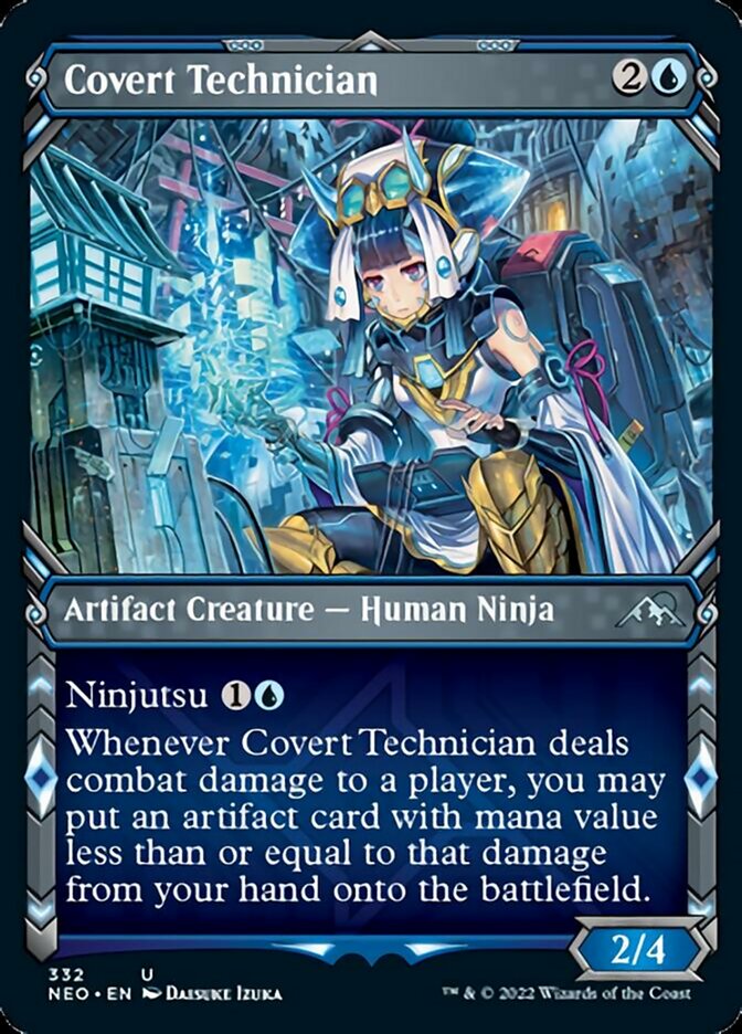 Covert Technician (Showcase Ninja) [Kamigawa: Neon Dynasty] | PLUS EV GAMES 
