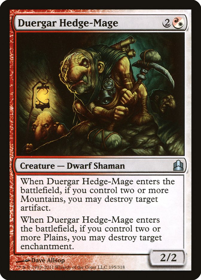 Duergar Hedge-Mage [Commander 2011] | PLUS EV GAMES 