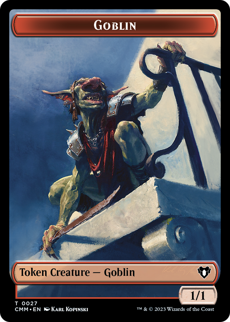 Saproling // Goblin Double-Sided Token [Commander Masters Tokens] | PLUS EV GAMES 