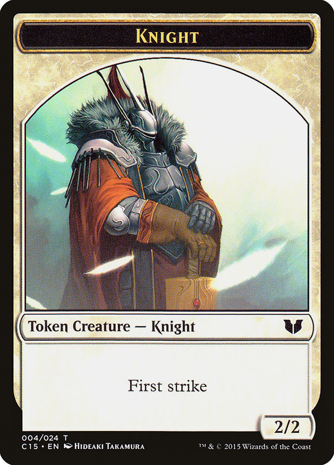 Knight (004) // Elemental Shaman Double-Sided Token [Commander 2015 Tokens] | PLUS EV GAMES 