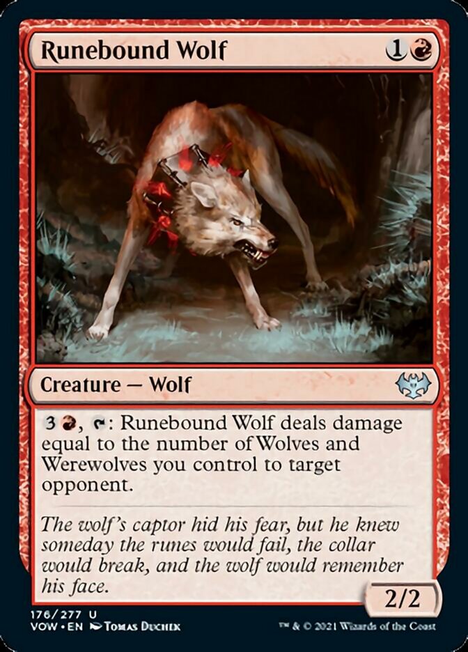 Runebound Wolf [Innistrad: Crimson Vow] | PLUS EV GAMES 