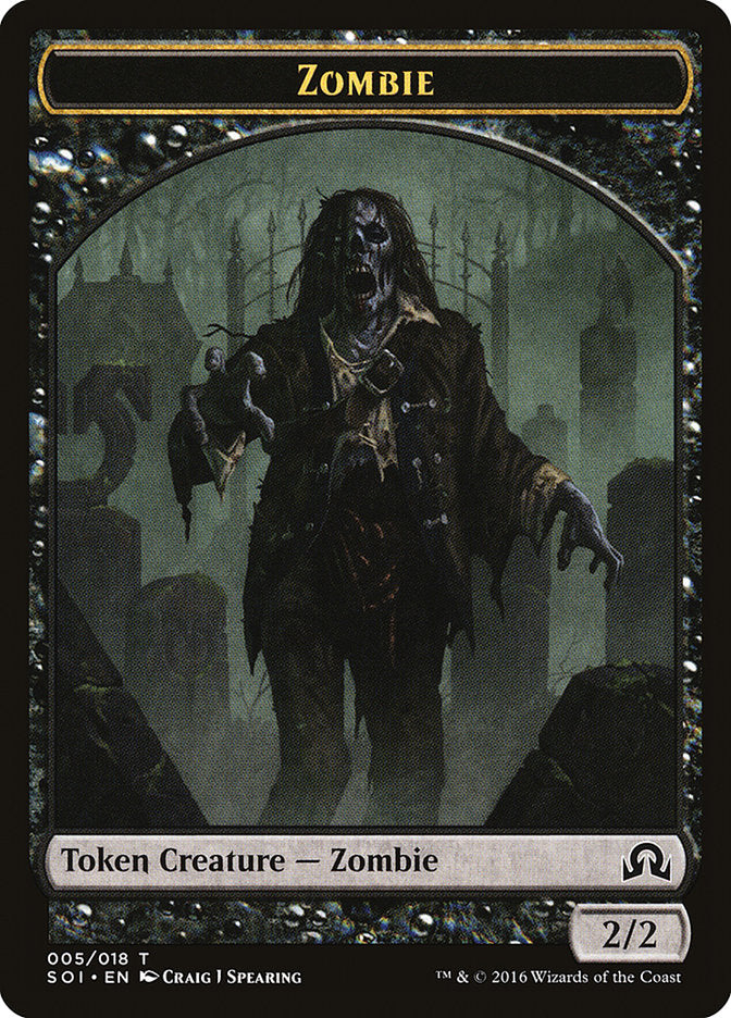Zombie [Shadows over Innistrad Tokens] | PLUS EV GAMES 