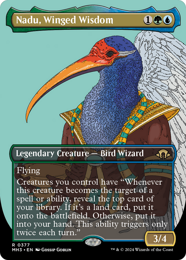 Nadu, Winged Wisdom (Borderless) [Modern Horizons 3] | PLUS EV GAMES 