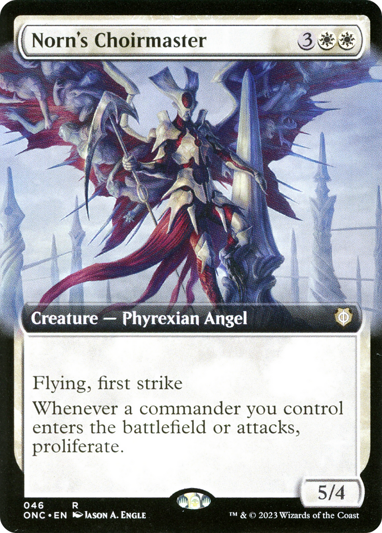 Norn's Choirmaster (Extended Art) [Phyrexia: All Will Be One Commander] | PLUS EV GAMES 