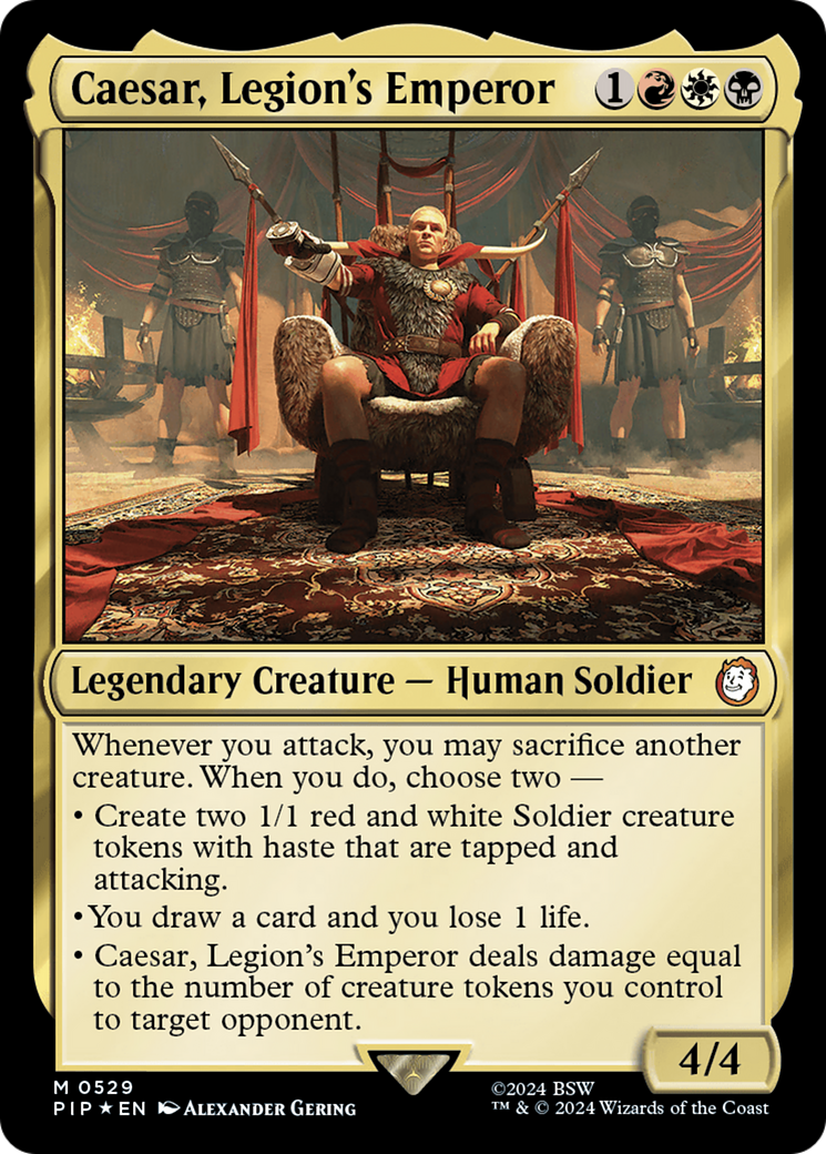 Caesar, Legion's Emperor (Surge Foil) [Fallout] | PLUS EV GAMES 