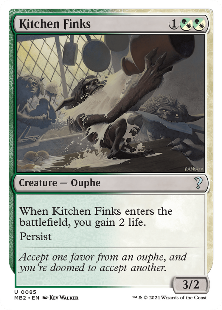 Kitchen Finks (White Border) [Mystery Booster 2] | PLUS EV GAMES 