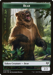 Elf Warrior // Bear Double-Sided Token [Kaldheim Tokens] | PLUS EV GAMES 