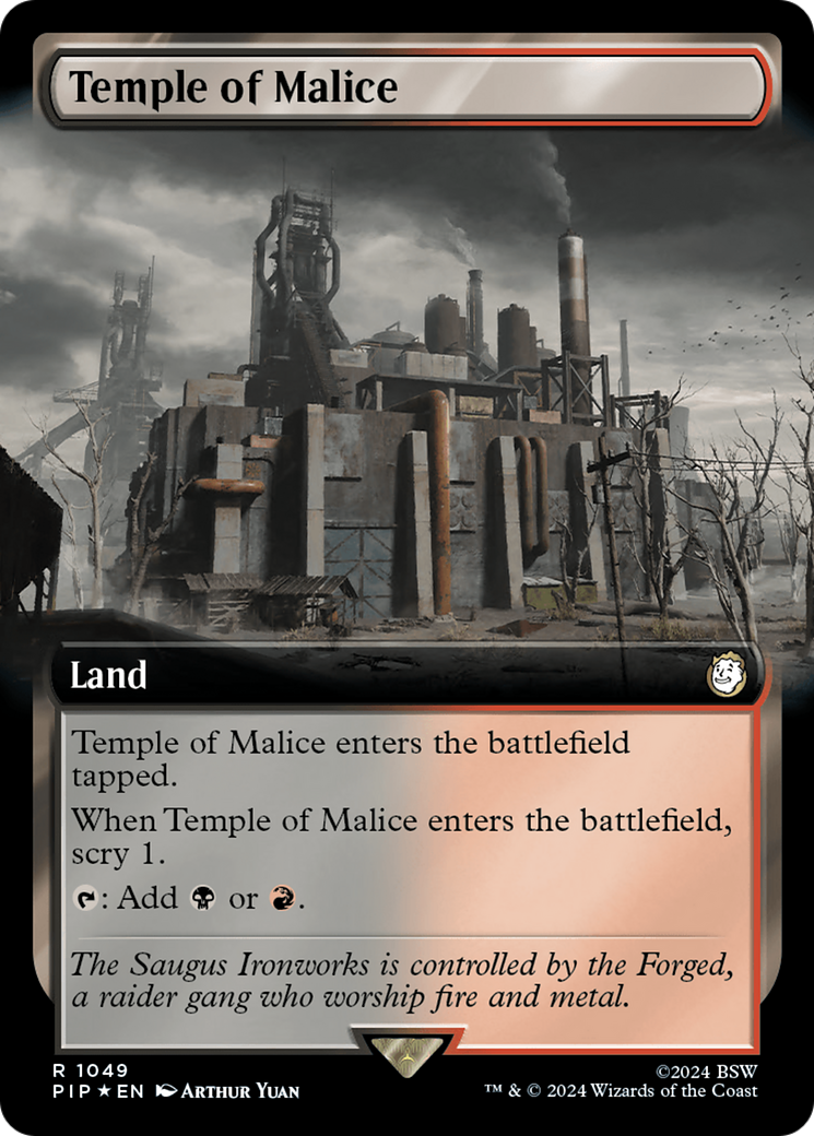 Temple of Malice (Extended Art) (Surge Foil) [Fallout] | PLUS EV GAMES 