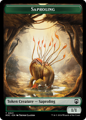 Tarmogoyf // Saproling Double-Sided Token [Modern Horizons 3 Commander Tokens] | PLUS EV GAMES 