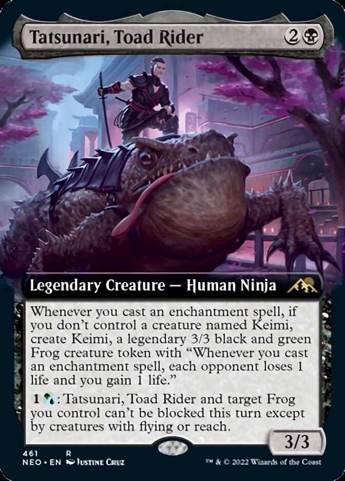 Tatsunari, Toad Rider (Extended Art) [Kamigawa: Neon Dynasty] | PLUS EV GAMES 