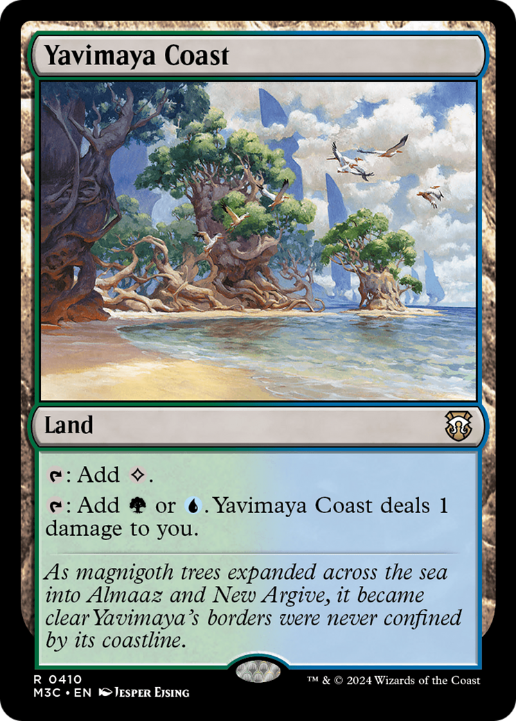 Yavimaya Coast (Ripple Foil) [Modern Horizons 3 Commander] | PLUS EV GAMES 