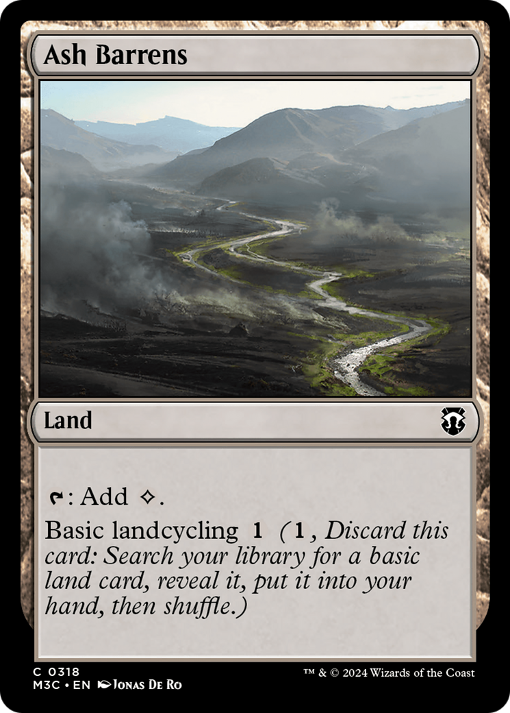 Ash Barrens (Ripple Foil) [Modern Horizons 3 Commander] | PLUS EV GAMES 