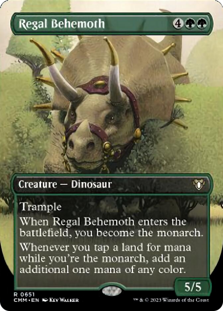 Regal Behemoth (Borderless Alternate Art) [Commander Masters] | PLUS EV GAMES 