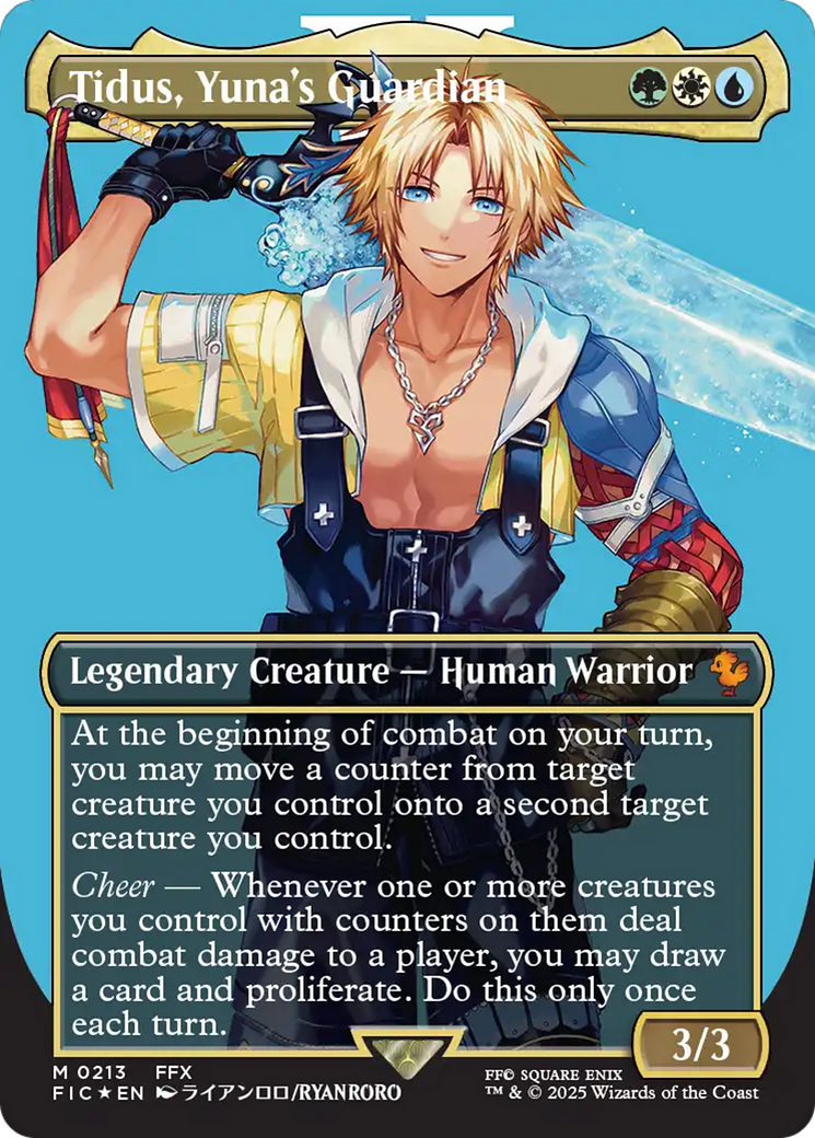 Tidus, Yuna's Guardian (Borderless) (Surge Foil) [FINAL FANTASY Commander] | PLUS EV GAMES 