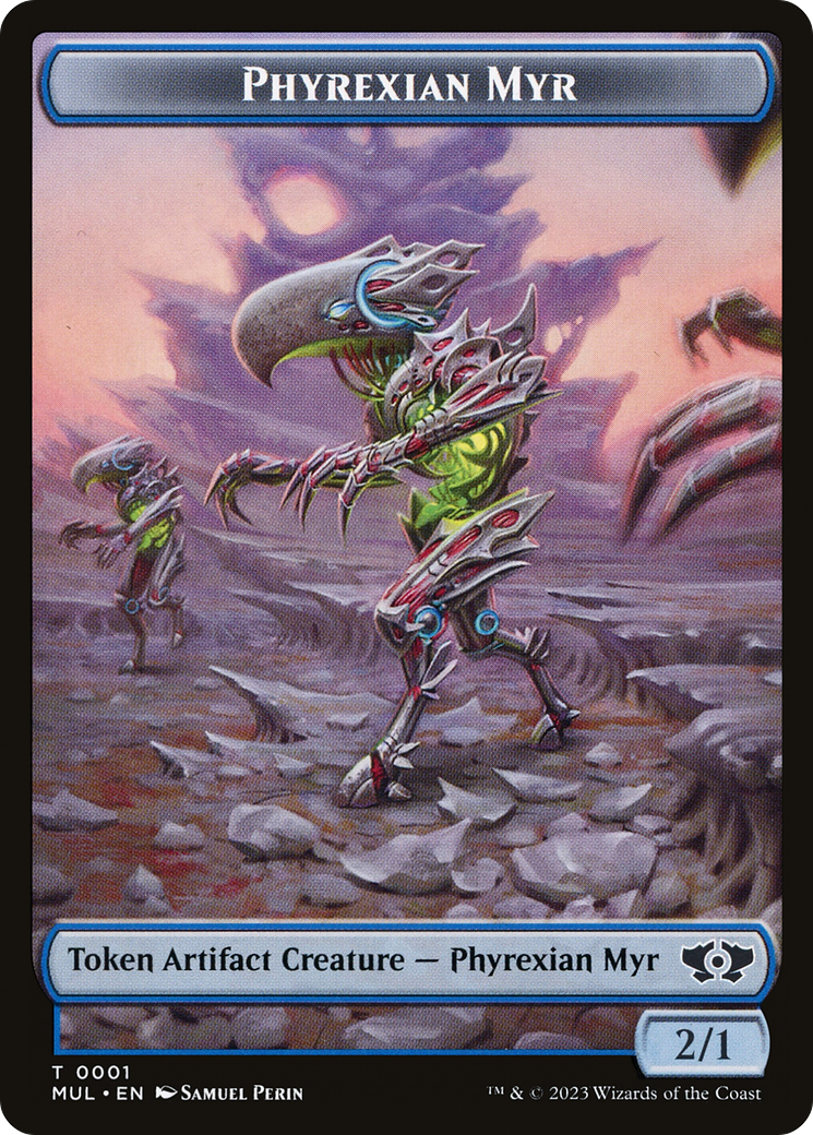 Phyrexian Myr // Dinosaur Double-Sided Token [March of the Machine Tokens] | PLUS EV GAMES 