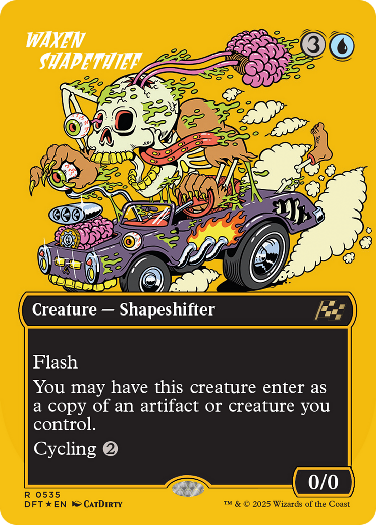 Waxen Shapethief (Borderless) (First-Place Foil) [Aetherdrift] | PLUS EV GAMES 