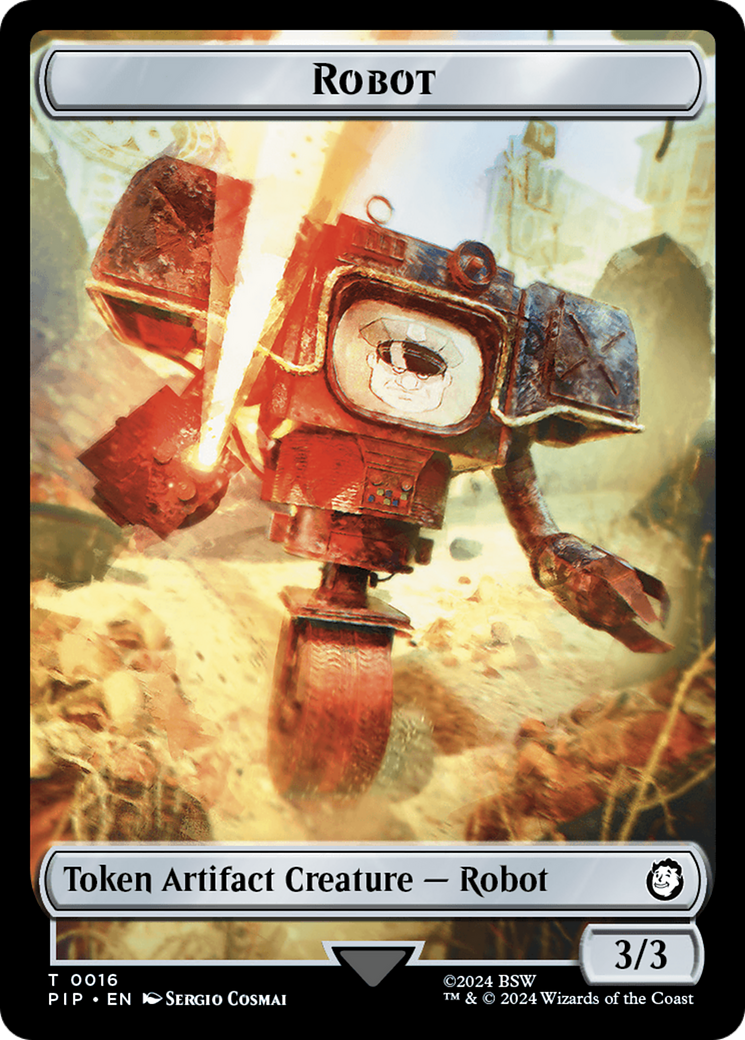 Robot // Treasure (019) Double-Sided Token [Fallout Tokens] | PLUS EV GAMES 