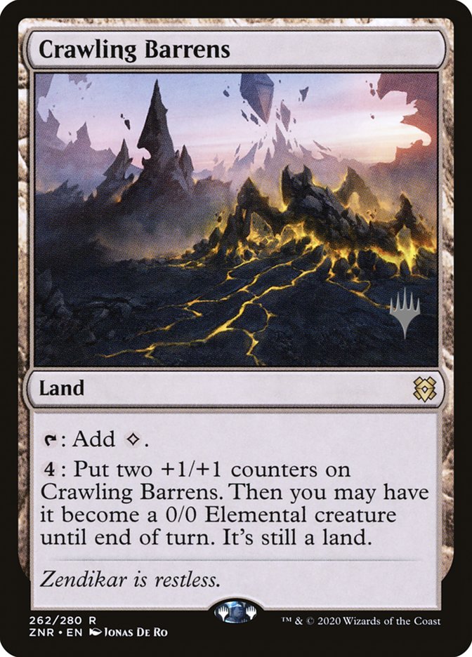 Crawling Barrens (Promo Pack) [Zendikar Rising Promos] | PLUS EV GAMES 