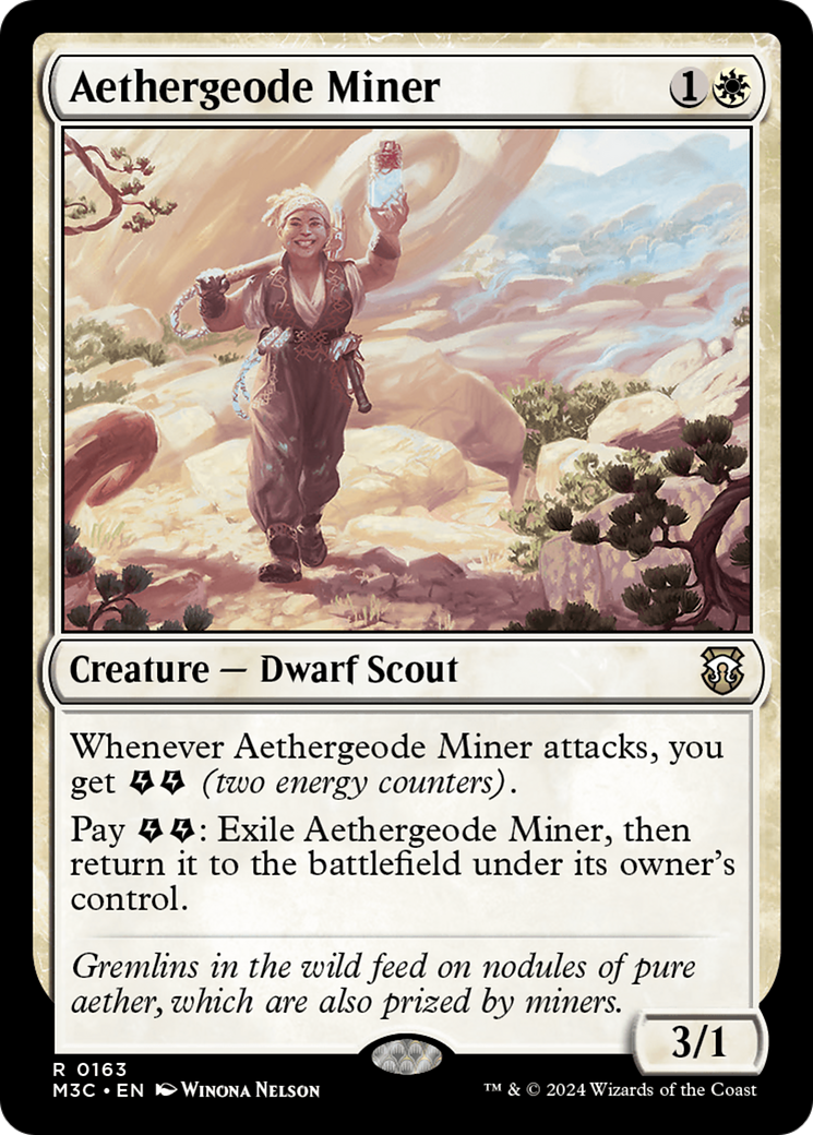 Aethergeode Miner (Ripple Foil) [Modern Horizons 3 Commander] | PLUS EV GAMES 