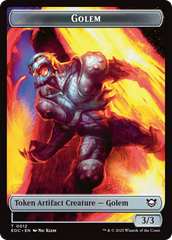 Bird // Golem (0012) Double-Sided Token [Edge of Eternities Commander Tokens] | PLUS EV GAMES 