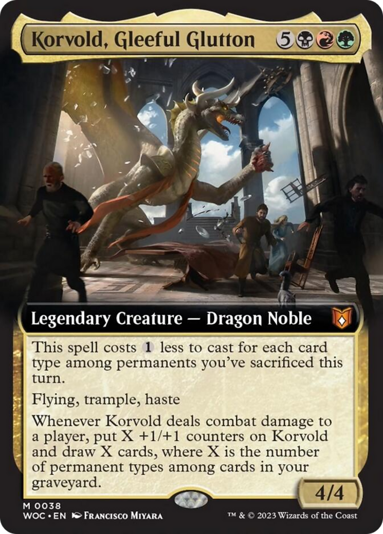 Korvold, Gleeful Glutton (Extended Art) [Wilds of Eldraine Commander] | PLUS EV GAMES 