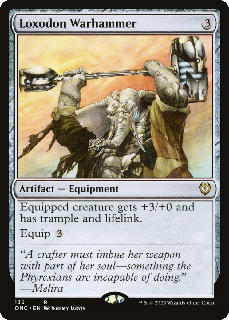 Loxodon Warhammer [Phyrexia: All Will Be One Commander] | PLUS EV GAMES 