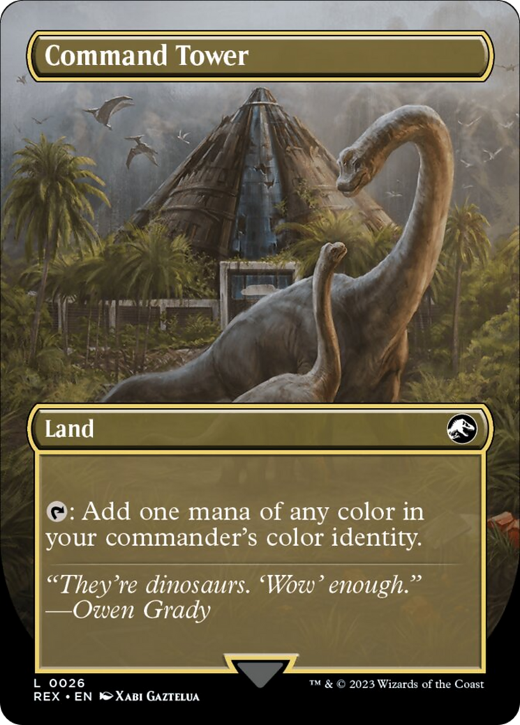 Command Tower // Commander Tower (Borderless) [Jurassic World Collection] | PLUS EV GAMES 