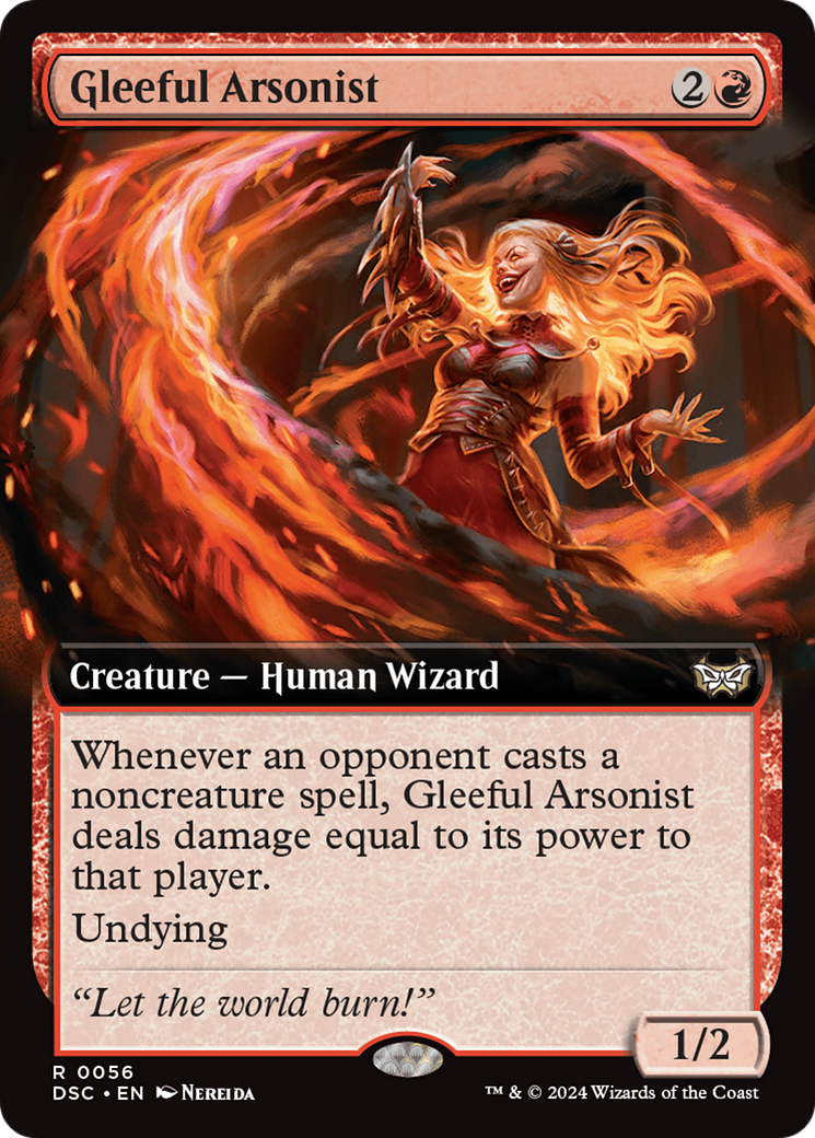 Gleeful Arsonist (Extended Art) [Duskmourn: House of Horror Commander] | PLUS EV GAMES 