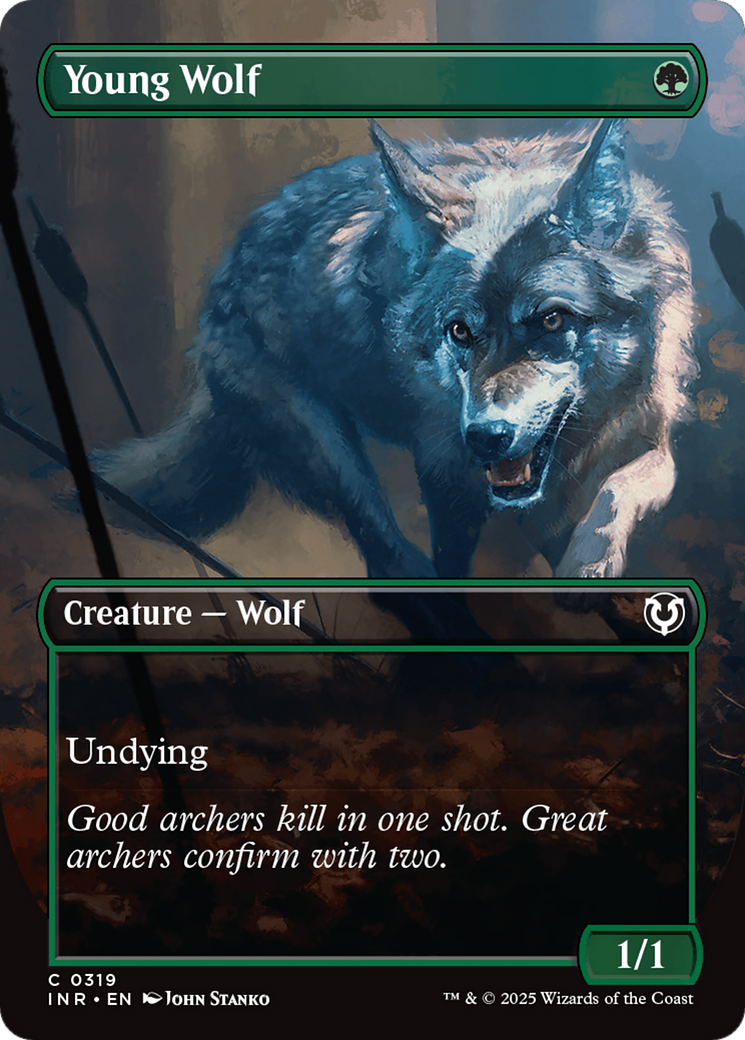 Young Wolf (Borderless) [Innistrad Remastered] | PLUS EV GAMES 