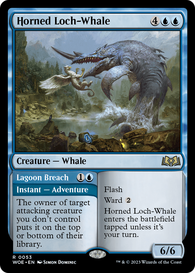 Horned Loch-Whale // Lagoon Breach [Wilds of Eldraine] | PLUS EV GAMES 