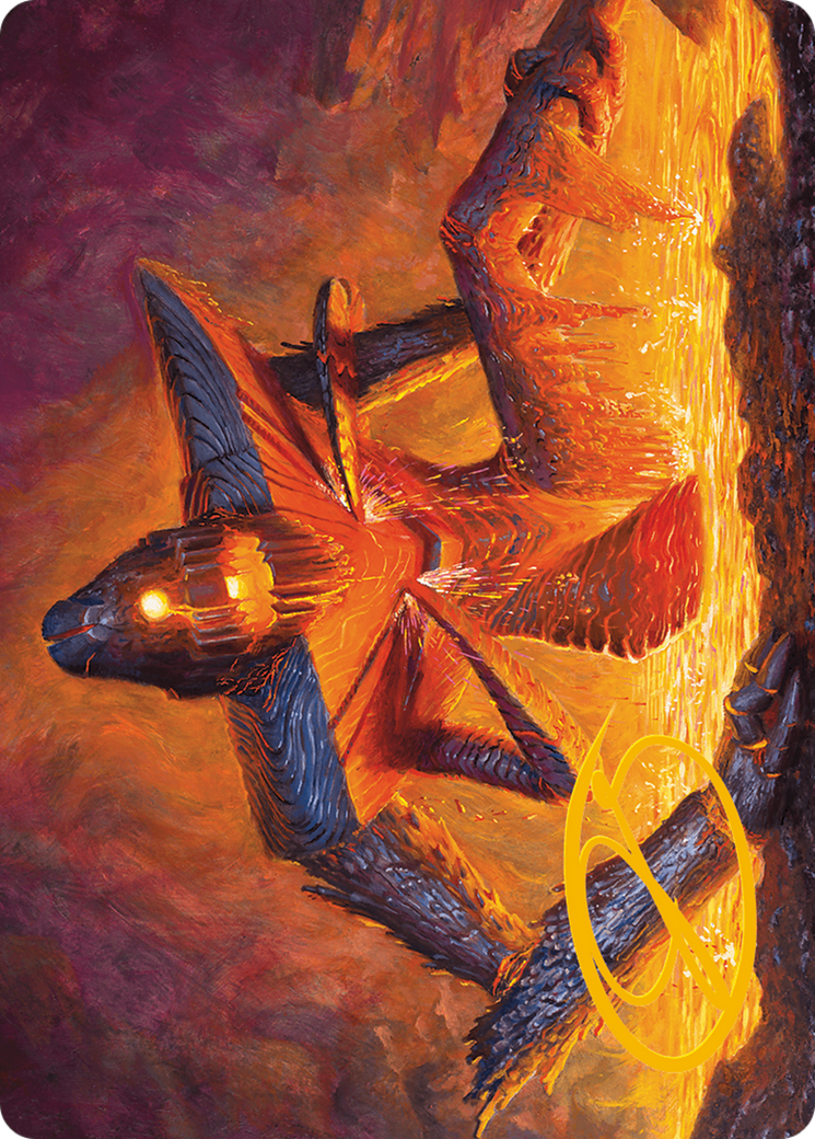 Molten Gatekeeper Art Card (Gold-Stamped Signature) [Modern Horizons 3 Art Series] | PLUS EV GAMES 