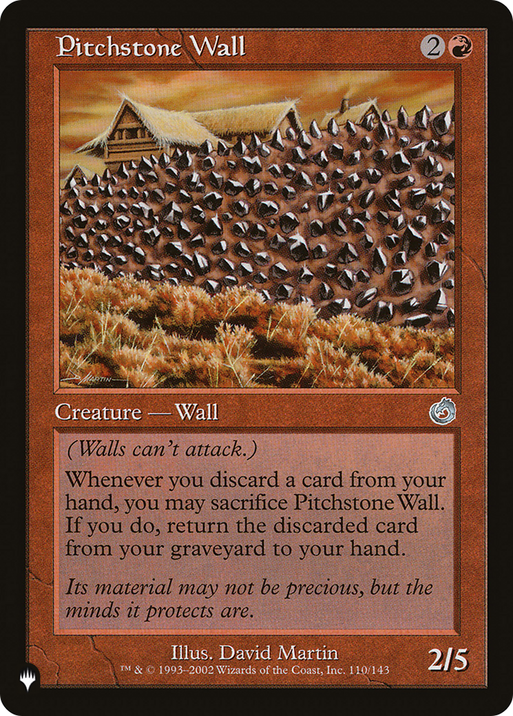 Pitchstone Wall [The List Reprints] | PLUS EV GAMES 