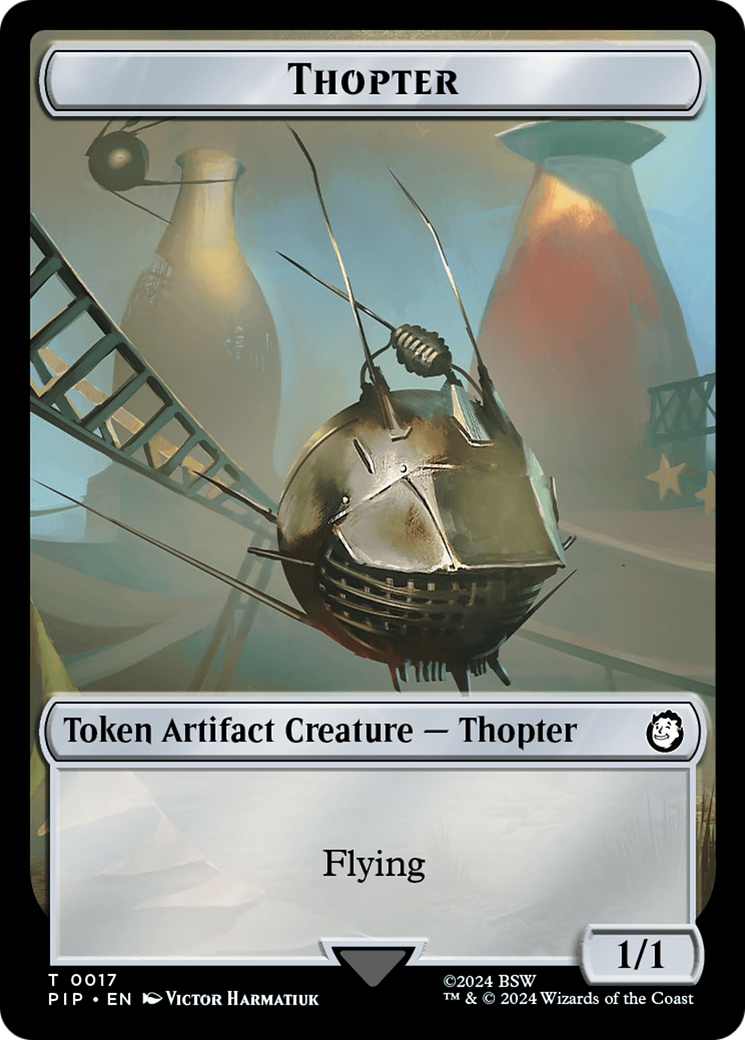 Food (0012) // Thopter Double-Sided Token [Fallout Tokens] | PLUS EV GAMES 