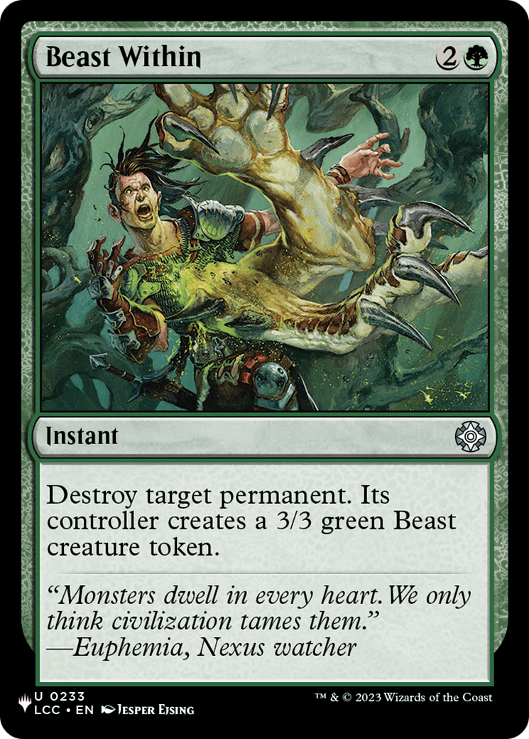Beast Within (LCC) [The List] | PLUS EV GAMES 