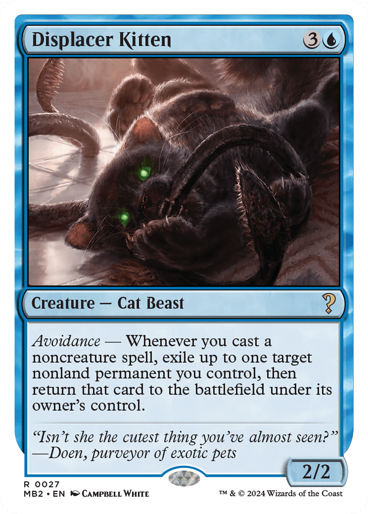 Displacer Kitten (White Border) [Mystery Booster 2] | PLUS EV GAMES 