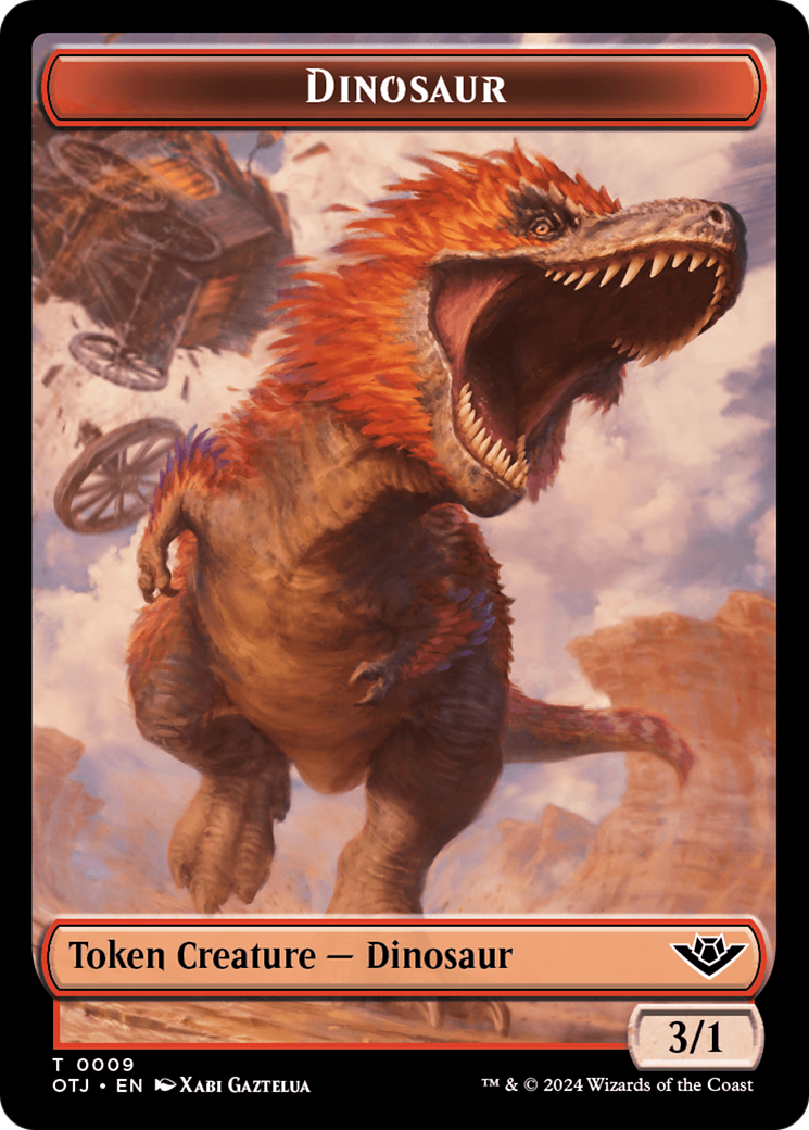 Dinosaur // Plot Double-Sided Token [Outlaws of Thunder Junction Tokens] | PLUS EV GAMES 