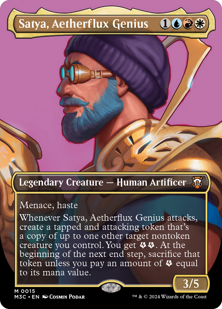 Satya, Aetherflux Genius (Borderless) [Modern Horizons 3 Commander] | PLUS EV GAMES 