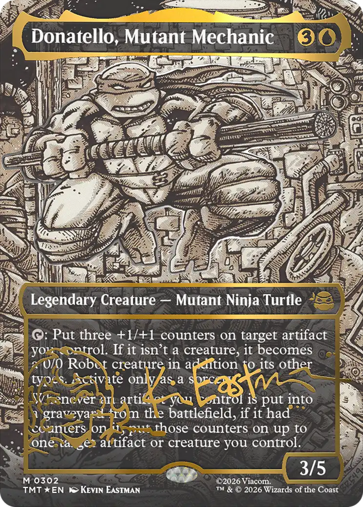Donatello, Mutant Mechanic (Borderless) (Gold-Stamped Signature) [Teenage Mutant Ninja Turtles] | PLUS EV GAMES 