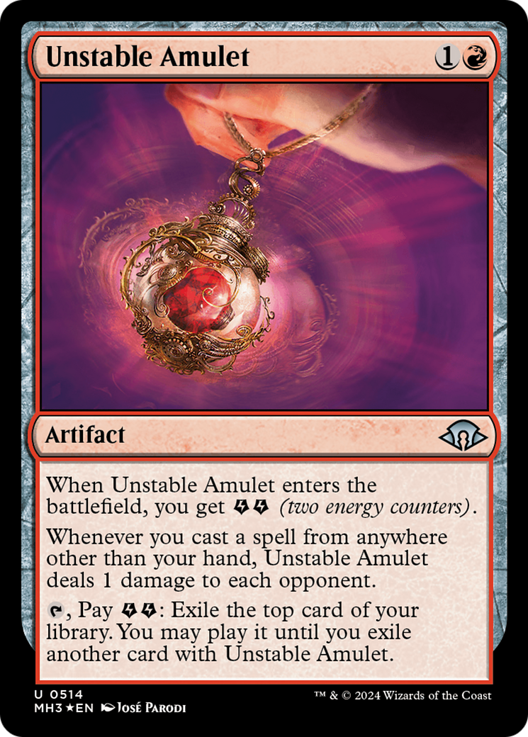 Unstable Amulet (Ripple Foil) [Modern Horizons 3] | PLUS EV GAMES 