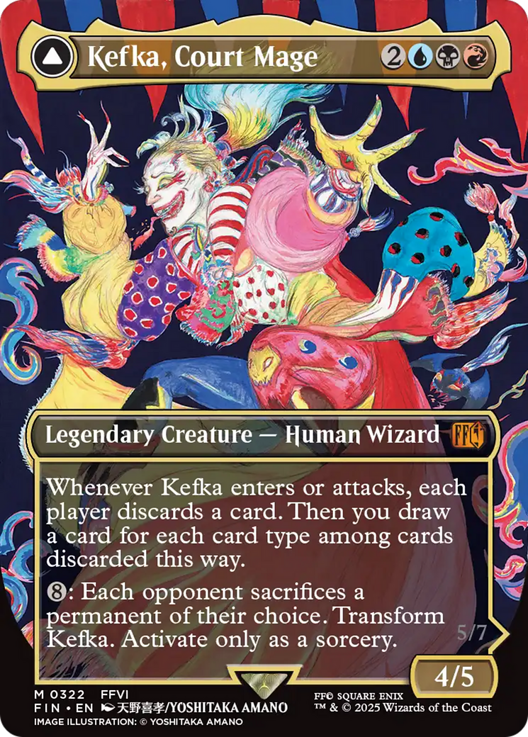 Kefka, Court Mage // Kefka, Ruler of Ruin (Borderless) (0322) [FINAL FANTASY]