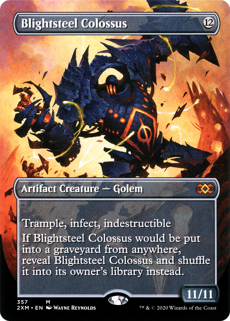 Blightsteel Colossus (Toppers) [Double Masters Extended Art]