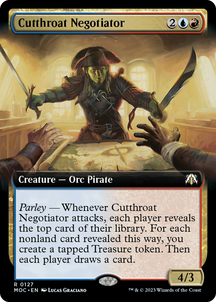 Cutthroat Negotiator (Extended Art) [March of the Machine Commander] | PLUS EV GAMES 
