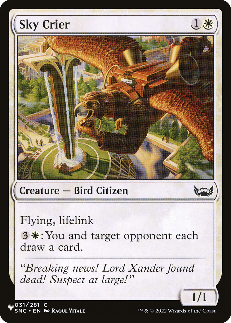 Sky Crier [The List Reprints] | PLUS EV GAMES 