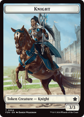 Human // Knight Double-Sided Token [Foundations Tokens] | PLUS EV GAMES 