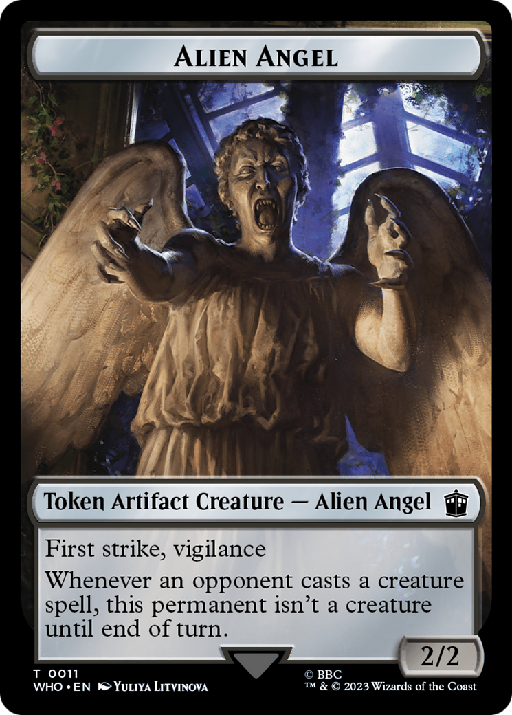 Alien Angel // Food (0025) Double-Sided Token [Doctor Who Tokens] | PLUS EV GAMES 