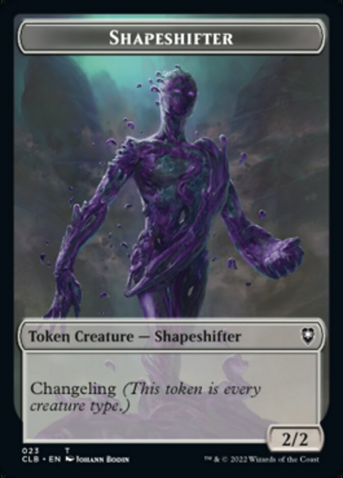 Kor Warrior // Shapeshifter (023) Double-Sided Token [Commander Legends: Battle for Baldur's Gate Tokens] | PLUS EV GAMES 